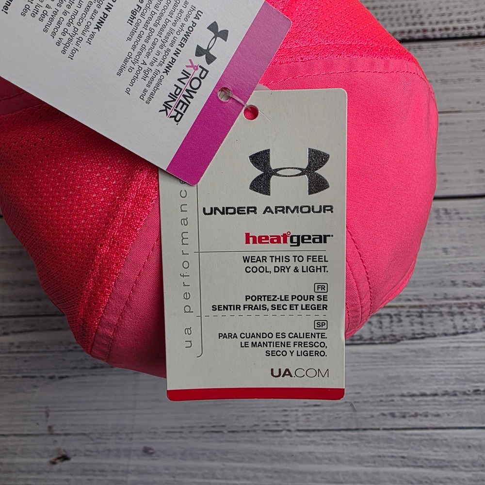 Under Armour Womens Power In Pink Cure Breast Cancer Awareness Hat HeatGear New - Picture 7 of 10